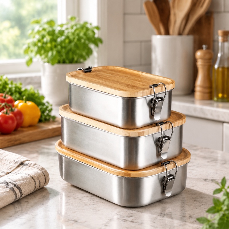 Food Storage Meals - Boîte à lunch durable en acier