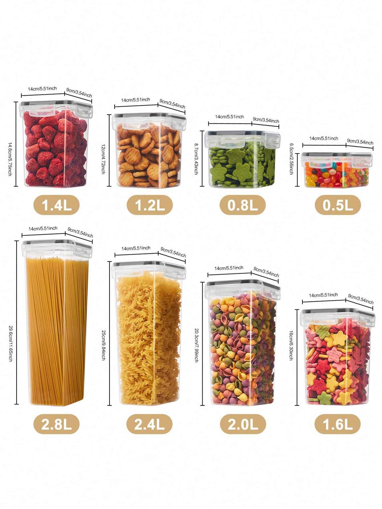 48 récipients hermétiques pour - Food Storage Labels avis et prix