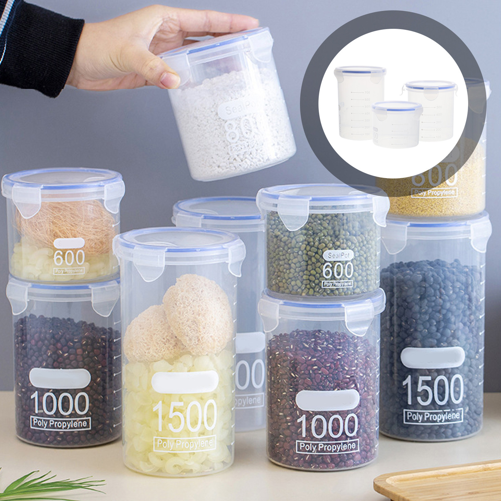 6 pots de conservation herméti - Food Storage Containers avis et prix