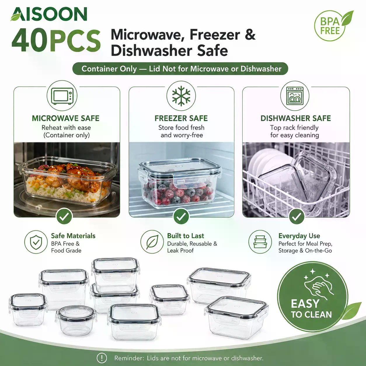 Ensemble de 40 contenants de s - Food Storage Meals avis et prix