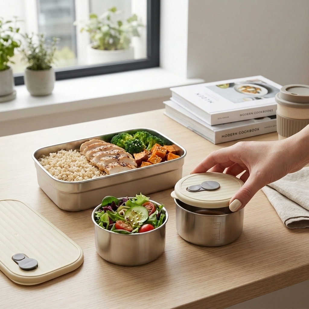 Boîte à bento en acier inoxyda - Food Storage Oven Safe avis et prix