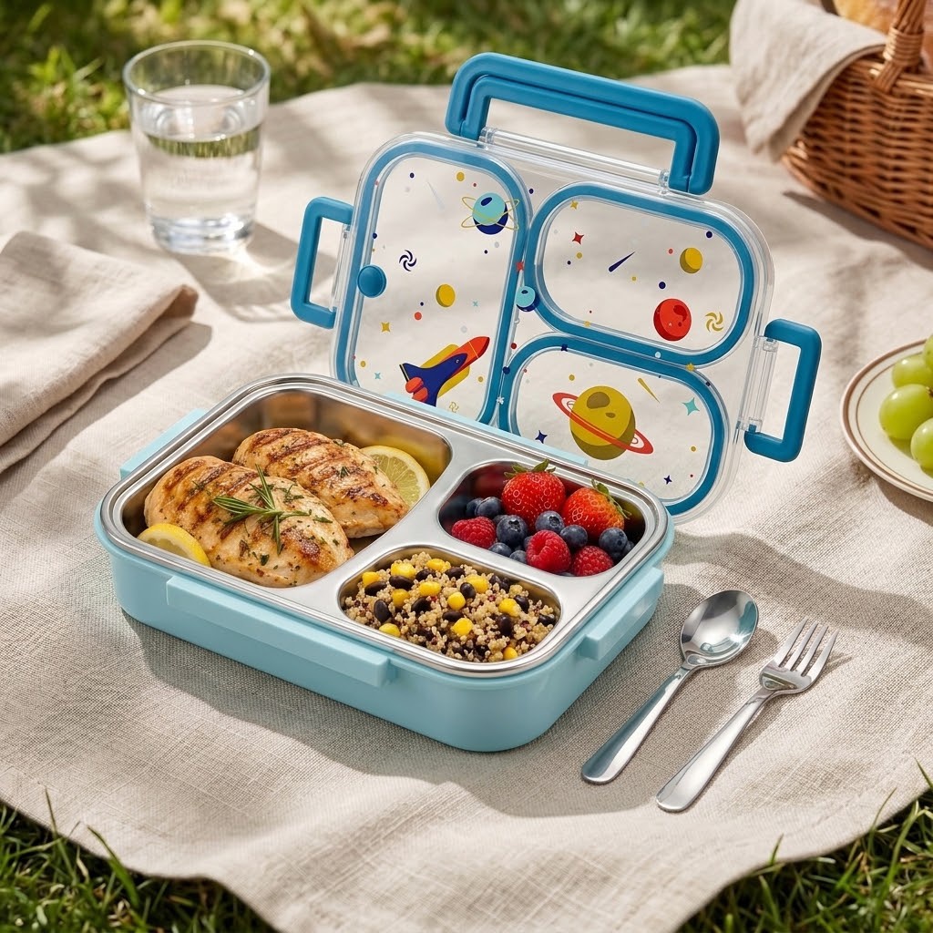 Boîte à bento divisée en acier - Food Storage Oven Safe avis et prix