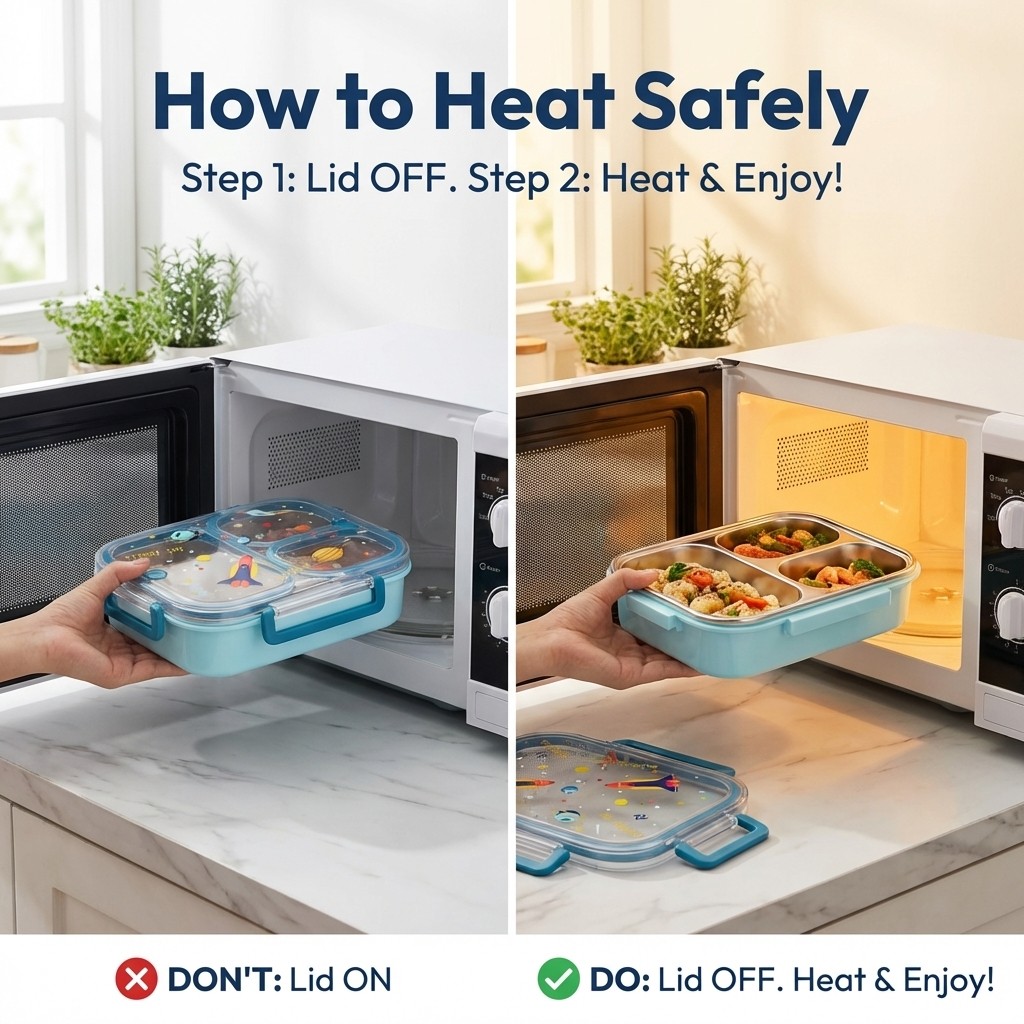 Boîte à bento divisée en acier - Food Storage Oven Safe avis et prix